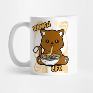 RAMEN Life Cute Kawaii Dog Ramen Bowl Mug